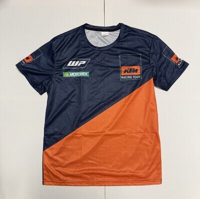 KTM Redbull Racing Team T Shirt Men’s Blue Orange Motocross MX enduro