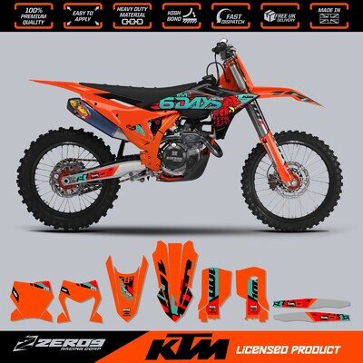 KTM MX Graphics Kit Motocross Graphics Decals SXF EXCF 125-500 6 DAYS PORTUGAL