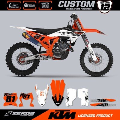 KTM MOTOCROSS GRAPHICS, CUSTOM MX GRAPHICS KIT DECAL , SX SXF EXC HARD ENDURO 26