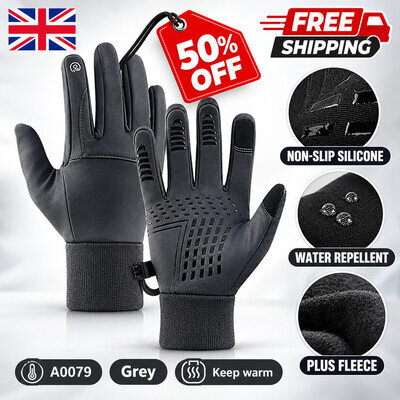 Winter Gloves Waterproof Windproof Thermal Touch Screen Warm Gloves Men Women UK