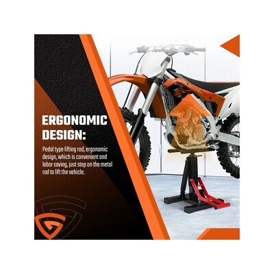Motocross Red Lift stand MX Bike Stand - Heavy Duty Off-Road Stand JACK MX