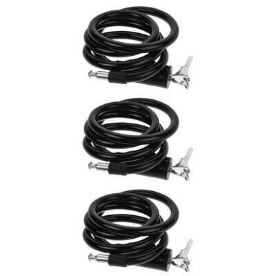 Portable Black Metal Bike Cable Lock Chain Heavy Duty Anti Theft Security Lock