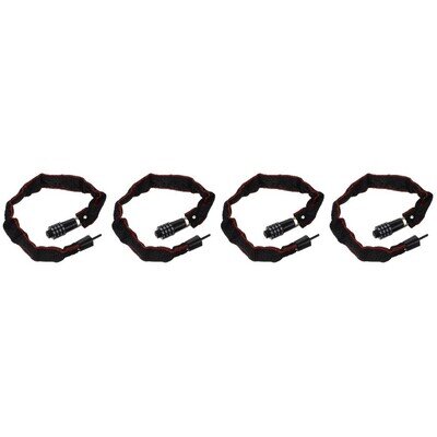 Heavy Duty Bike Chain Lock with Code Portable Aluminum Alloy Black