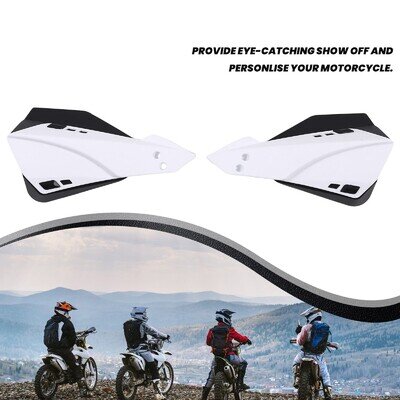 Motorcycle Hand Guards 22mm Handlebar Motocross Dirt Bike White Pair Protectors