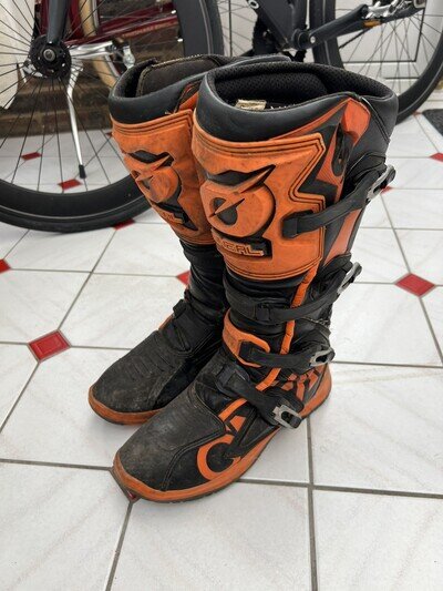 O'Neal RMX Black/Orange Motocross Enduro Boots (EU 44/UK 9.5/US 10.5)