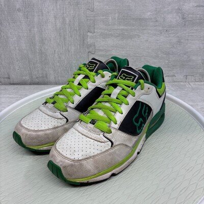 Y2K Fox Racing Concept Sneakers Mens 9.5 Black Green Leather Motocross Skate