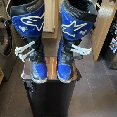 Alpine Stars Motocross Boots Size US 10 In Blue