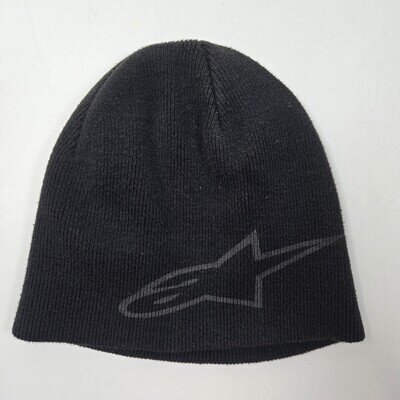 Alpinestars Beanie Hat Black Logo Knit Skull Cap Motocross Racing Sportswear