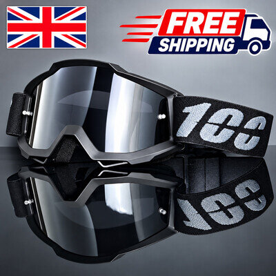 100% STRATA 2 MOTOCROSS MX GOGGLES enduro bike 100 PERCENT MIRROR / CLEAR