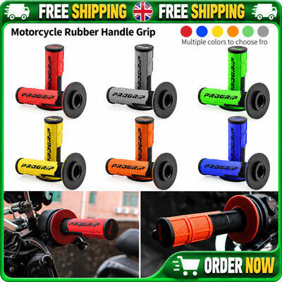 PROGRIP 801 BLACK / GREY HALF WAFFLE SOFT MX MOTOCROSS ENDURO HANDLEBAR GRIPS