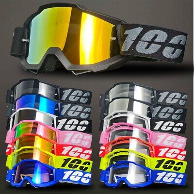 100% STRATA 2 MOTOCROSS MX GOGGLES enduro bike 100 PERCENT MIRROR / CLEAR