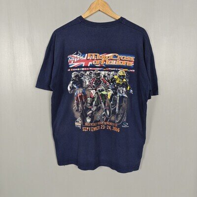 Vintage FIM Motocross Nations T-Shirt Men X-Large Blue MX 2006 Race Graphic Tee