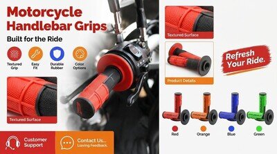 PROGRIP 801 BLACK / GREY HALF WAFFLE SOFT MX MOTOCROSS ENDURO HANDLEBAR GRIPS