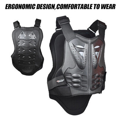Motocross Body Armour Vest Chest Back Protector Motorcycle Dirt Bike Ski Skate