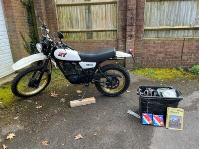 Yamaha XT250 with spare engine. 1981. Running on the road. Yamaha XT250 with spare engine. 1981. Running on the road.