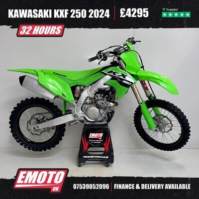 KAWASAKI KXF 250 2024 Motocross Bike 250cc 32 Hours @EmotoUK - Finance Available