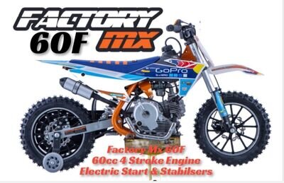 FACTORY MX 60F 60cc AUTO CHILDS 4 STROKE MX DIRT PIT BIKE LIKE KTM SX50 HUSKY TC