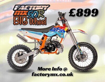 FACTORY MX 50R 50cc AUTO CHILDS 2 STROKE MX DIRT BIKE LIKE KTM SX50 HUSKY TC 50